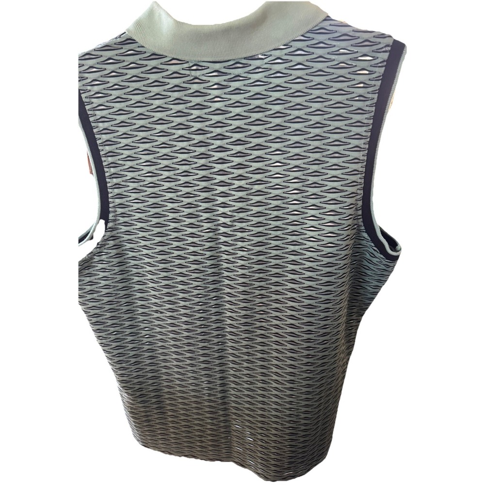 Jamie Sadock Womens Sleeveless Golf Top Size L 1/4 Zip Green - Picture 8 of 9